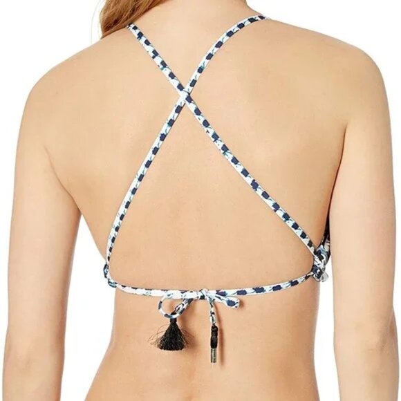 Lucky Brand Swim Reversible On the Grid Twist Bralette Bikini Top Small S - Picture 3 of 15